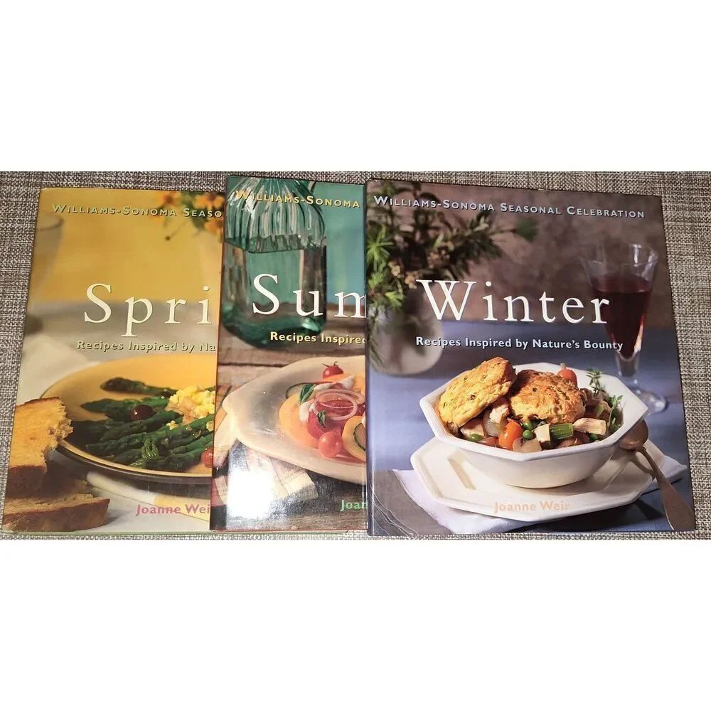 Lot of 3 RECIPES INSPIRED BY NATURE'S BOUNTY Williams Sonoma 1997
